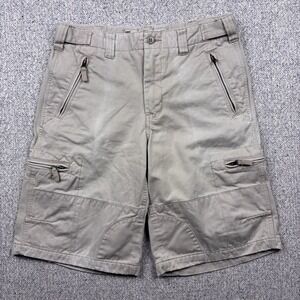 Express EXP Carpenter Shorts Khaki Cargo Utility Outdoor Casual Men's Size 31W